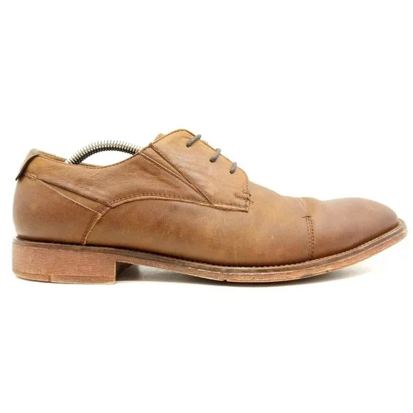 Steve Madden Brown Leather Cap Toe Lace Up Oxfords Shoes Men\'s 12 Amazon.com | Steve Madden Men main image 2